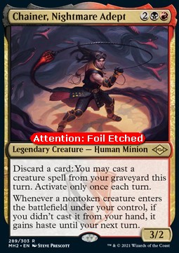 Chainer, Nightmare Adept (V.2) MH2-289 Rare Near Mint Englisch Foil