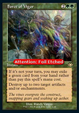 Force of Vigor RMH2-21 Rare Excellent Englisch Foil