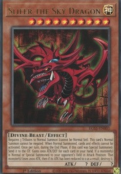 Slifer the Sky Dragon EGS1-001 Ultra Rare Light Played Englisch 1. Auflage