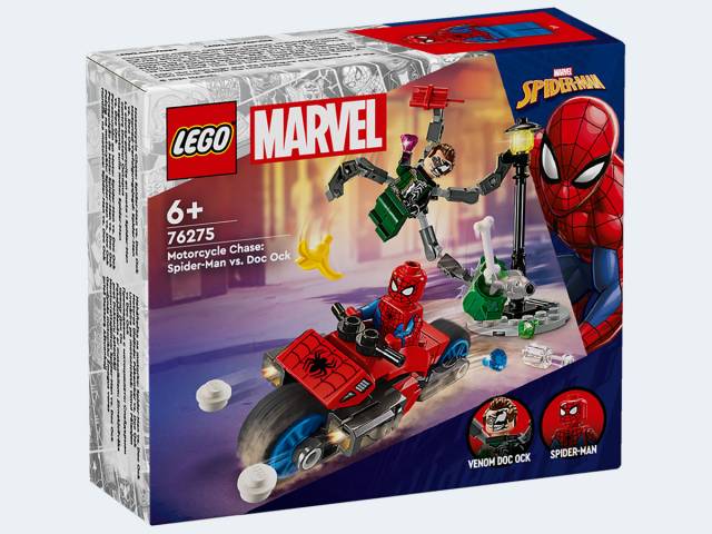 LEGO Marvel Motorrad-Verfolgungsjagd Spider-Man vs