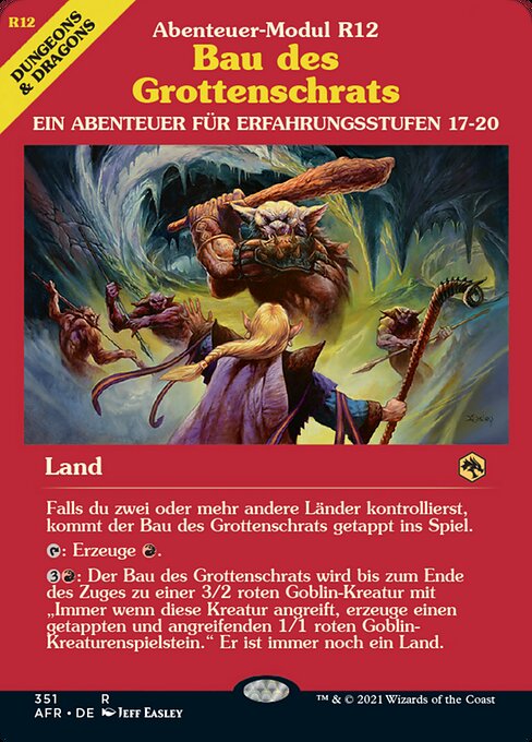 Bau des Grottenschrats XAFR-351 Rare Near Mint Deutsch