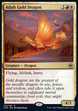 Adult Gold Dragon AFR-216 Rare Excellent Englisch Foil