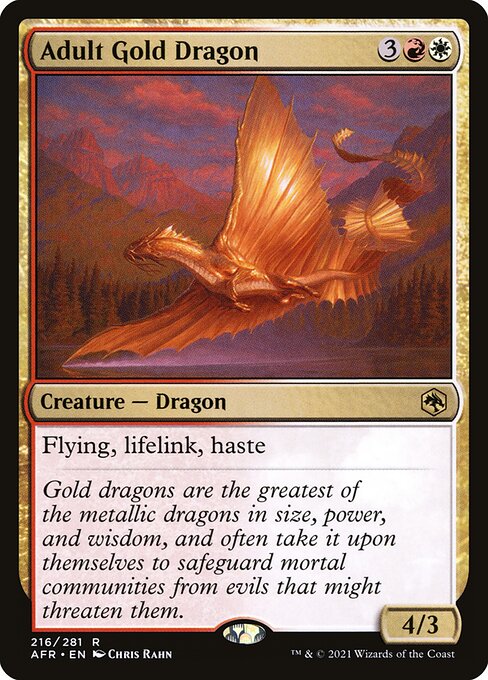 Adult Gold Dragon AFR-216 Rare Excellent Englisch Foil