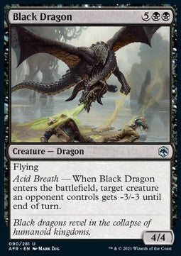 Schwarzer Drache AFR-90 Uncommon Excellent Englisch Foil