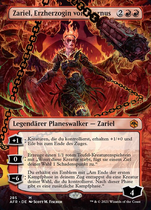 Zariel, Erzherzogin von Avernus XAFR-285 Mythic Near Mint Deutsch