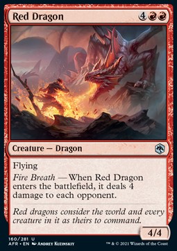Roter Drache AFR-160 Uncommon Near Mint Englisch
