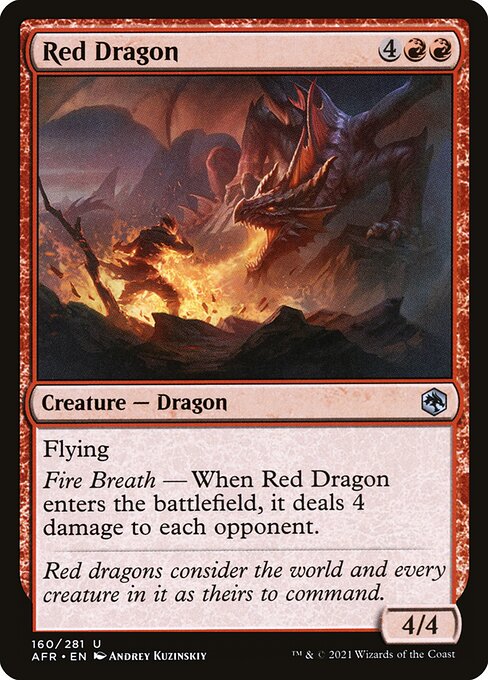 Roter Drache AFR-160 Uncommon Near Mint Englisch