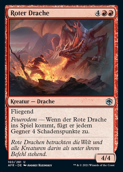 Roter Drache AFR-160 Uncommon Near Mint Deutsch