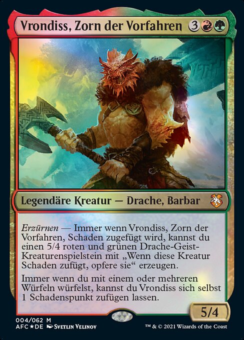 Vrondiss, Zorn der Vorfahren AFC-4 Mythic Near Mint Deutsch Foil