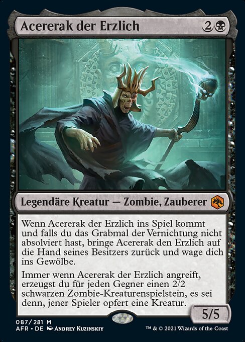 Acererak der Erzlich AFR-87 Mythic Near Mint Deutsch
