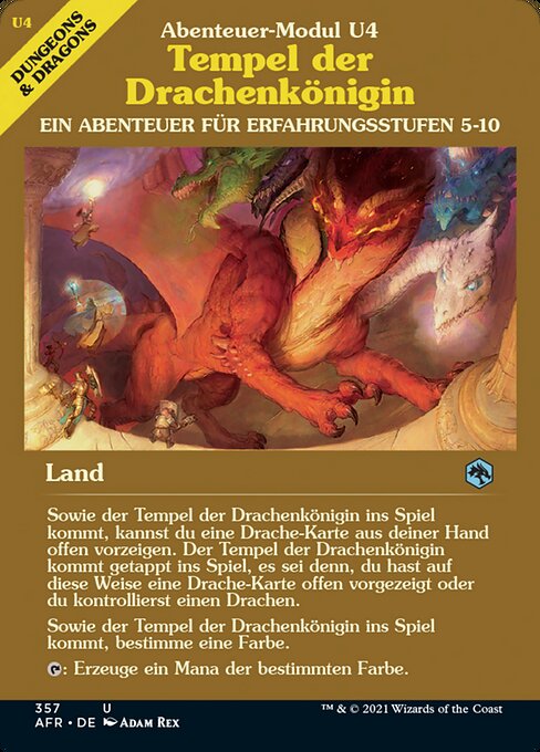 Tempel der Drachenkönigin XAFR-357 Uncommon Excellent Deutsch