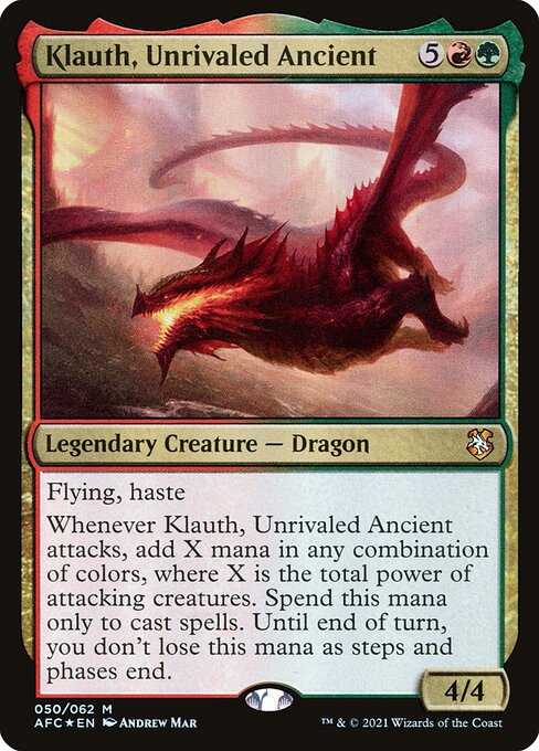 Klauth, Unrivaled Ancient AFC-50 Mythic Near Mint Englisch Foil