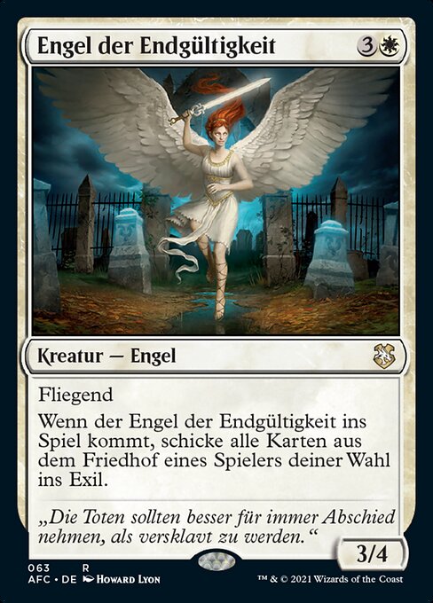 Engel der Endgültigkeit AFC-63 Rare Excellent Deutsch