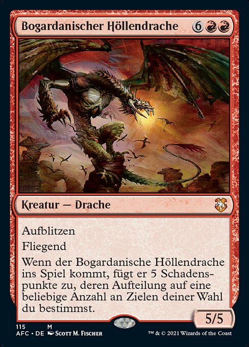 Bogardanischer Höllendrache AFC-115 Mythic Excellent Deutsch