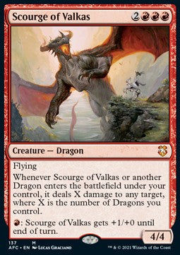 Scourge of Valkas AFC-137 Mythic Near Mint Englisch