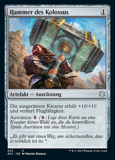 Hammer des Kolossus AFC-202 Uncommon Near Mint Deutsch