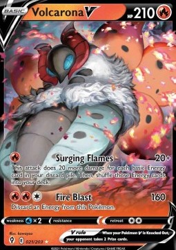 Volcarona V EVS-021 Ultra Rare Excellent Englisch