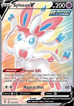 Sylveon V EVS-183 Ultra Rare Excellent Englisch