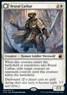 Brutal Cathar // Moonrage Brute MID-7 Rare Excellent Deutsch