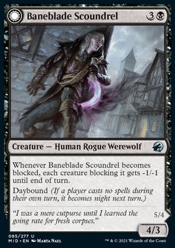 Baneblade Scoundrel // Baneclaw Marauder MID-85 Uncommon Near Mint Englisch Foil
