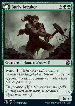 Burly Breaker // Dire-Strain Demolisher MID-174 Uncommon Near Mint Englisch Foil