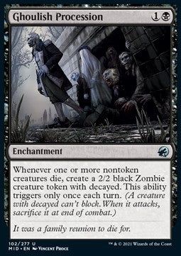 Prozession der Ghule MID-102 Uncommon Near Mint Englisch Foil