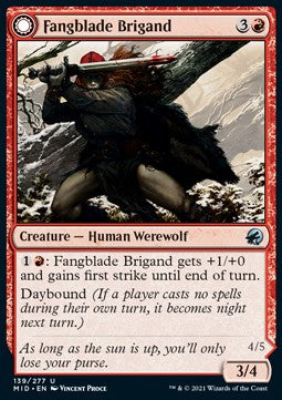 Fangblade Brigand // Fangblade Eviscerator MID-139 Uncommon Near Mint Englisch Foil
