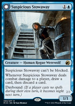 Suspicious Stowaway // Seafaring Werewolf MID-80 Rare Excellent Englisch