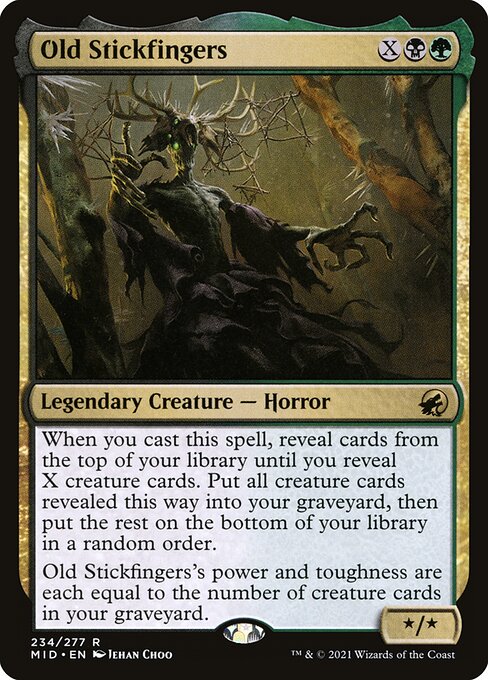 Old Stickfingers MID-234 Rare Near Mint Englisch Foil