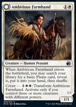 Ehrgeizige Magd // Routinierte Katharerin MID-2 Uncommon Near Mint Englisch Foil