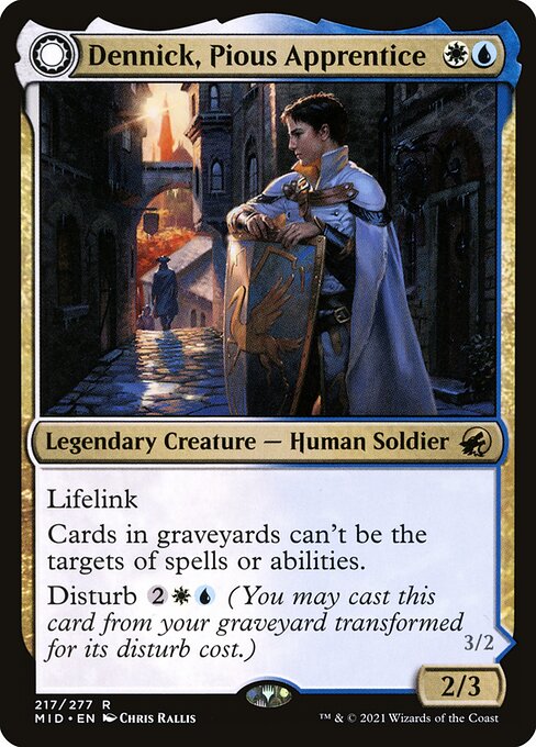 Dennick, Pious Apprentice // Dennick, Pious Apparition MID-217 Rare Near Mint Englisch