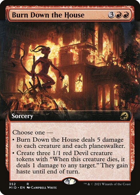 Das Haus niederbrennen XMID-352 Rare Excellent Englisch Foil