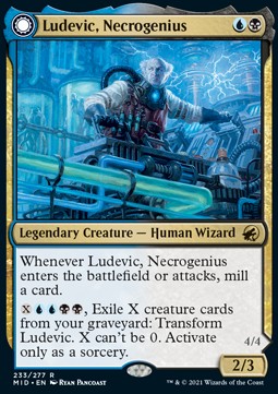 Ludevic, Necrogenius // Olag, Ludevic's Hubris MID-233 Rare Near Mint Englisch