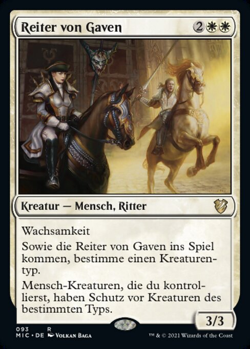 Reiter von Gaven MIC-93 Rare Near Mint Deutsch
