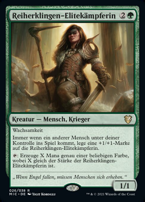 Reiherklingen-Elitekämpferin (V.1) MIC-26 Rare Near Mint Deutsch