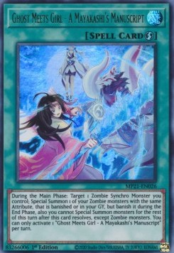 Geist trifft Mädchen - Ein Mayakashi-Manuskript MP21-DE026 Ultra Rare Good Deutsch 1. Auflage
