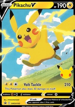 Pikachu V SWSH-143 Promo Excellent Deutsch