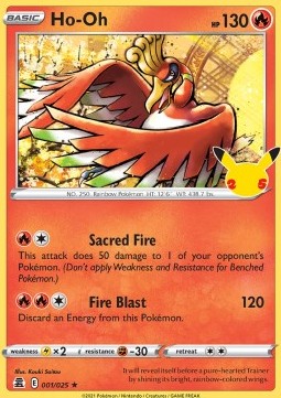 Ho-Oh CEL-001 Holo Rare Near Mint Englisch