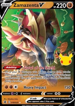 Zamazenta V CEL-018 Ultra Rare Near Mint Englisch
