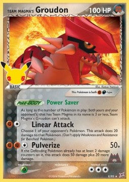 Team Magma's Groudon CEL-MA 9 Holo Rare Excellent Deutsch