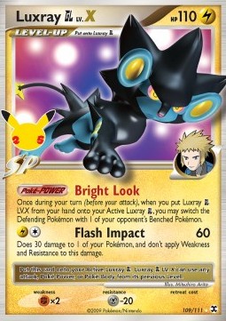 Luxray [GL] LV.X CEL-RR 109 Holo Rare Excellent Englisch