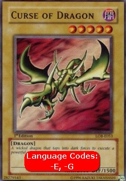 Drachenfluch (V.1) LOB-053 Super Rare Played Deutsch