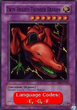 Doppelköpfiger Donnerdrache (V.1) MRD-120 Super Rare Light Played Deutsch 1. Auflage