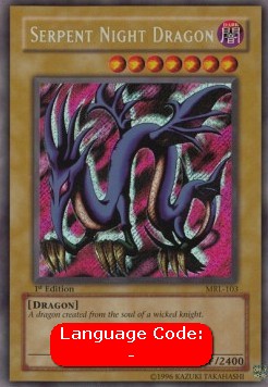 Serpent Night Dragon MRL-103 Secret Rare Poor Englisch