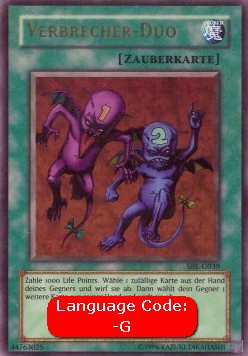 Verbrecher-Duo (V.1) SRL-039 Ultra Rare Excellent Deutsch
