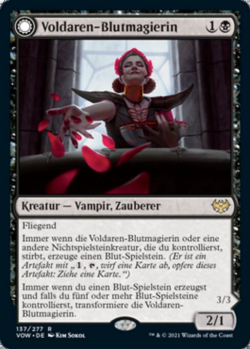 Voldaren-Blutmagierin // Blutsauger-Beschwörerin VOW-137 Rare Near Mint Deutsch