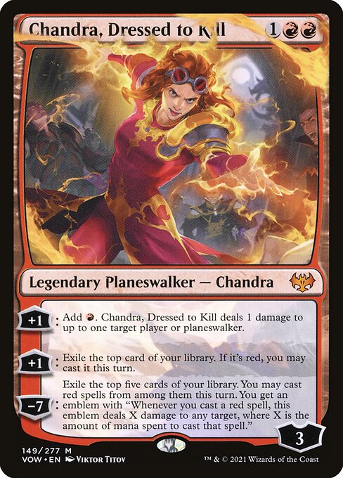 Chandra, Dressed to Kill VOW-149 Mythic Near Mint Englisch Foil
