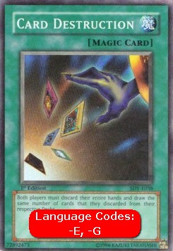 Kartenzerstörung (V.1) SDY-038 Super Rare Good Deutsch