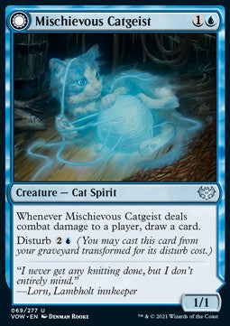 Schelmische Geisterkatze // Katzenhafte Neugier VOW-69 Uncommon Excellent Englisch Foil