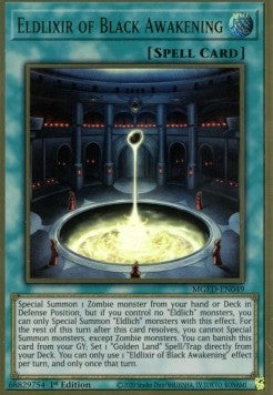 Eldlixir des schwarzen Erwachens MGED-049 Premium Gold Rare Near Mint Deutsch